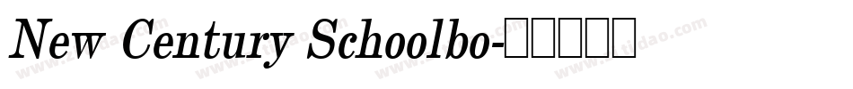 New Century Schoolbo字体转换